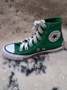 Converse All Star High Top Sneakers - Green & White